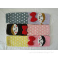 Cartoon Kids Cashmere Knitted Leg Warmers , Dots Pattern For Girls